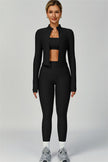 The Burst Jacket Sports Bra Leggings 3-Piece Set