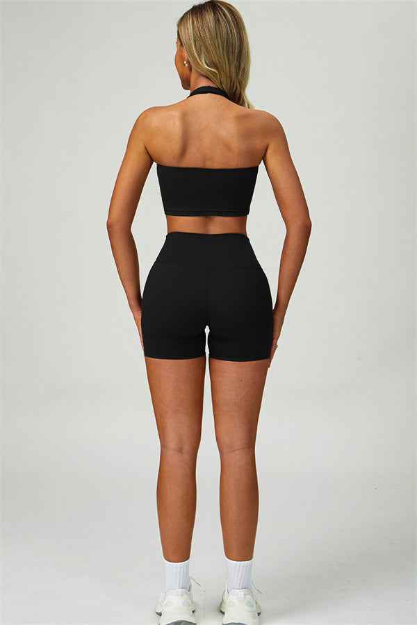 The Seraphine Halter Crop Top Shorts 2-Piece Set