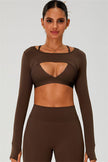 The Ember Sports Bra Crop Top Leggings 3-Piece Set