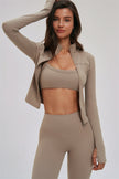 The Kinetic Zip Jacket Sports Bra Leggings 3-Piece Set