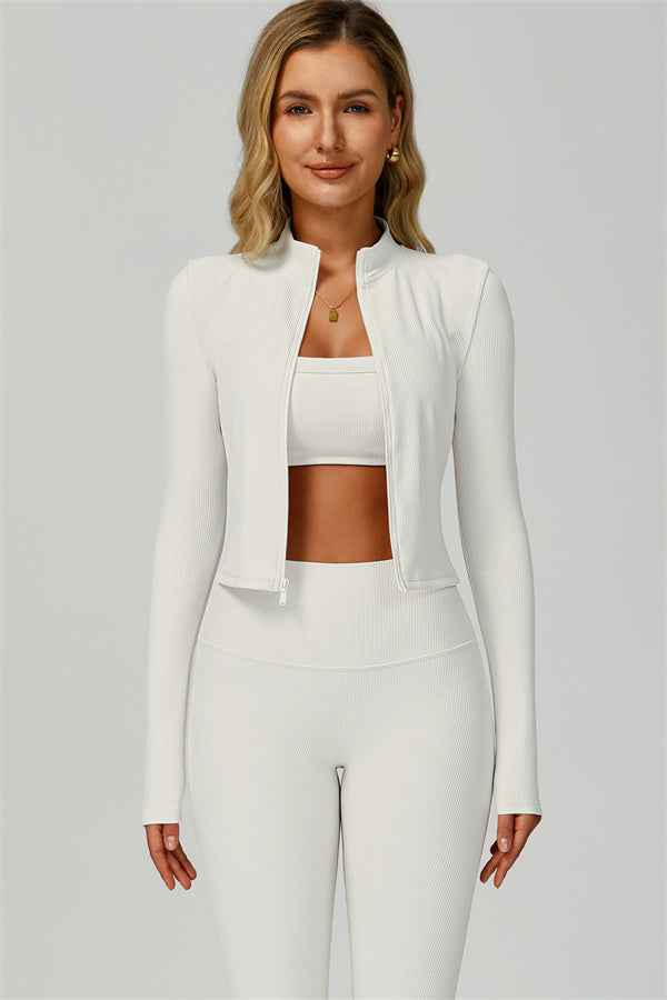 The Burst Jacket Sports Bra Leggings 3-Piece Set