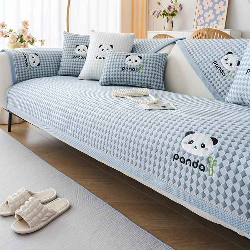 Waterproof Couch Cover, Non-Slip Panda Pattern Sofa Cover