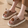 Open Toe  Couple Indoor Non-slip Linen Slippers