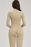The Sizzle Zip Jacket Sports Bra Flared Leggings 3-Piece Set