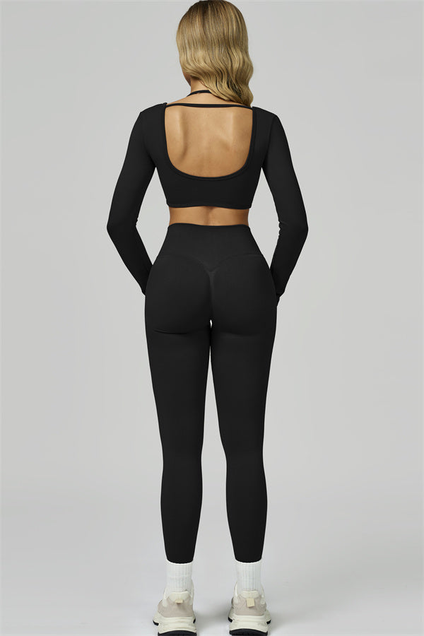 The Prime Long Sleeve Crop Top Leggings 2-Piece Set