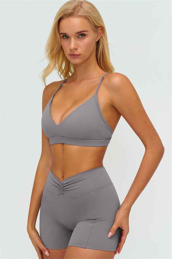The Lushness Y-Back Sports Bra Shorts 2-Piece Set