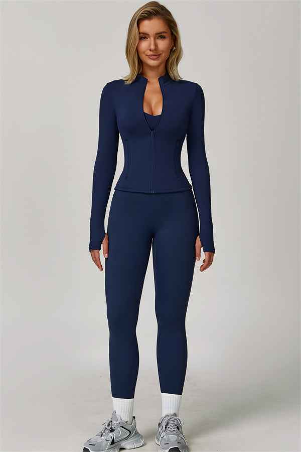 The Refresh Jacket Sports Bra Leggings 3-Piece Set