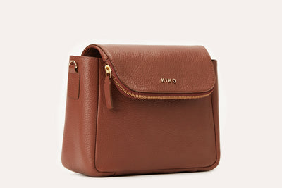 Genuine Leather Fold Over Crossbody - Pikemla