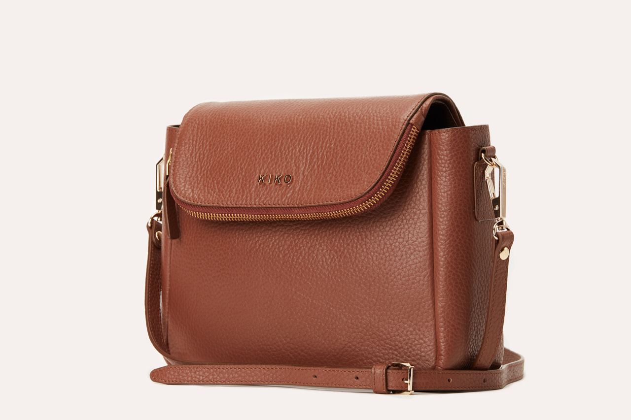 Genuine Leather Fold Over Crossbody - Pikemla