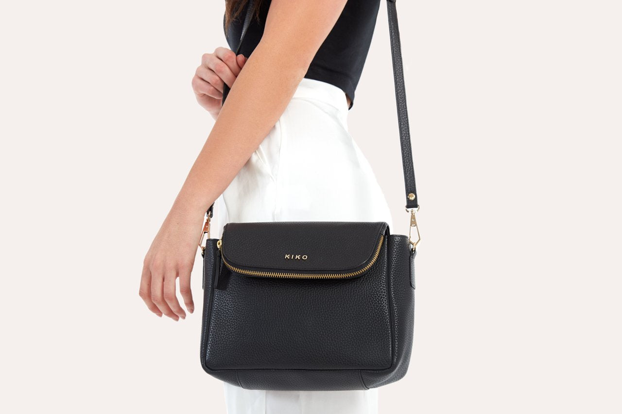 Genuine Leather Fold Over Crossbody - Pikemla