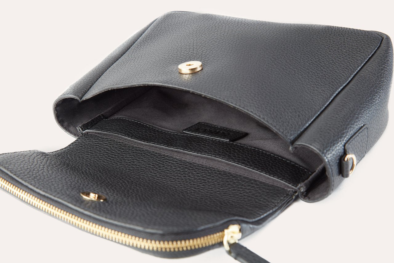 Genuine Leather Fold Over Crossbody - Pikemla