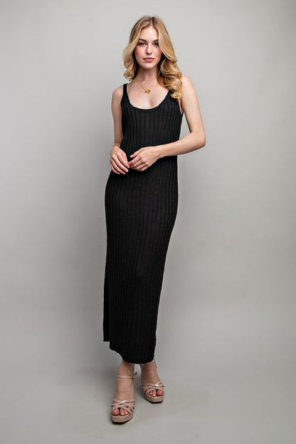 Rib Knit Maxi Dress - Pikemla