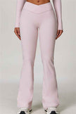 The Lavish Cut-out Crop Top Flared Leggings 2-Piece Set