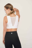 I Am Treasured Mesh Panel Quick Dry Butter White Bra