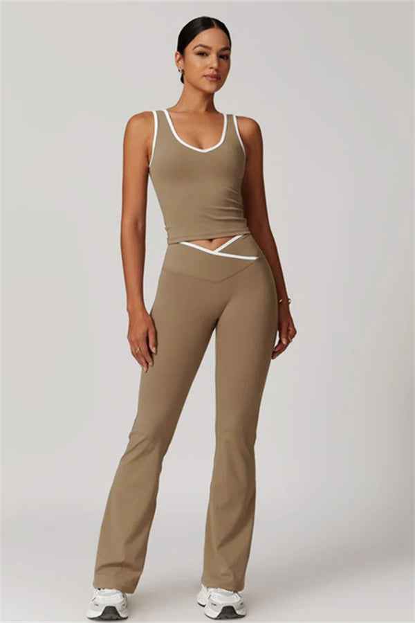 The Stamina Tank Top Flared Leggings 2-Piece Set