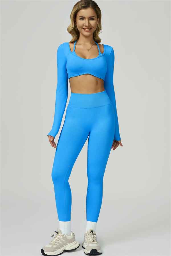 The Prime Long Sleeve Crop Top Leggings 2-Piece Set