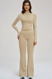 The Sizzle Zip Jacket Flared Leggings 2-Piece Set