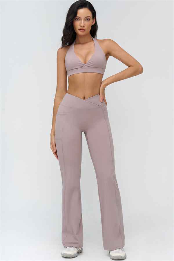 The BoldFit Sports Bra Flared Leggings 2-Piece Set