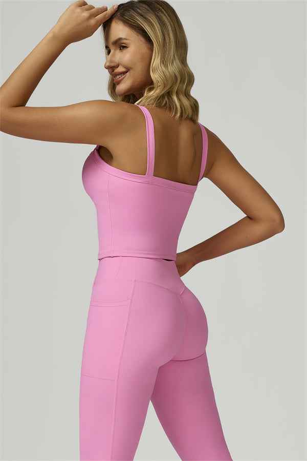 The Flourish Crop Tank Flared Leggings 2-Piece Set
