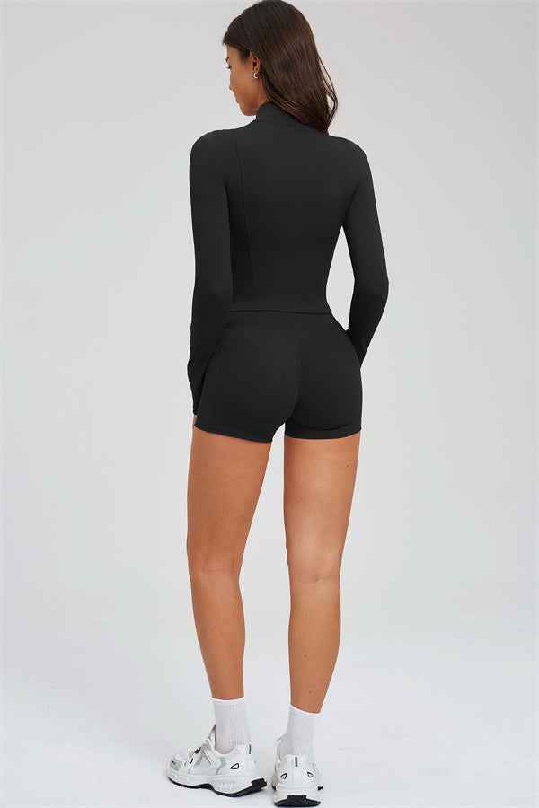 The Sizzle Zip Jacket Sports Bra Shorts 3-Piece Set