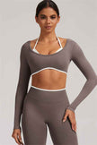 The Elevate New Long Sleeve Crop top Leggings 2-Piece Set