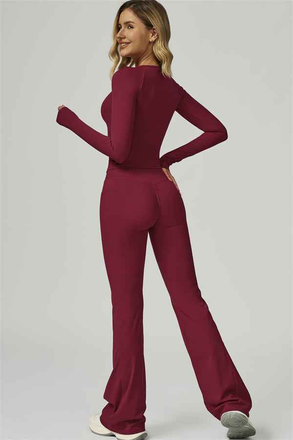 The FlexFit Active Top Flared Leggings 2-Piece Set