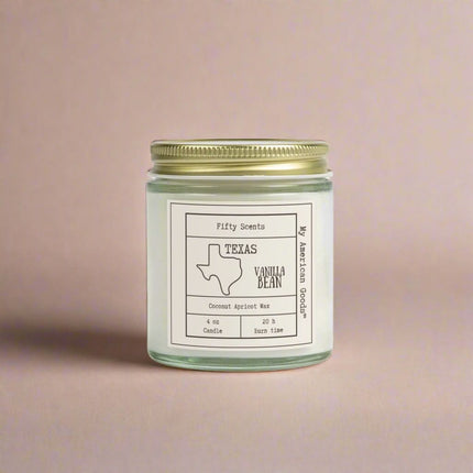 Texas - Vanilla Bean Scented Candle - Coconut Apricot Wax