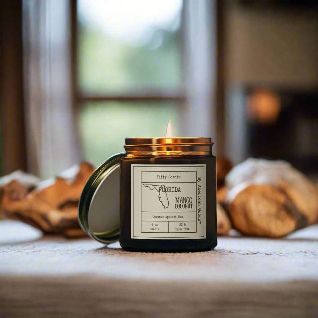 Florida Mango Coconut Scented Candle - Aromatic Home Decor