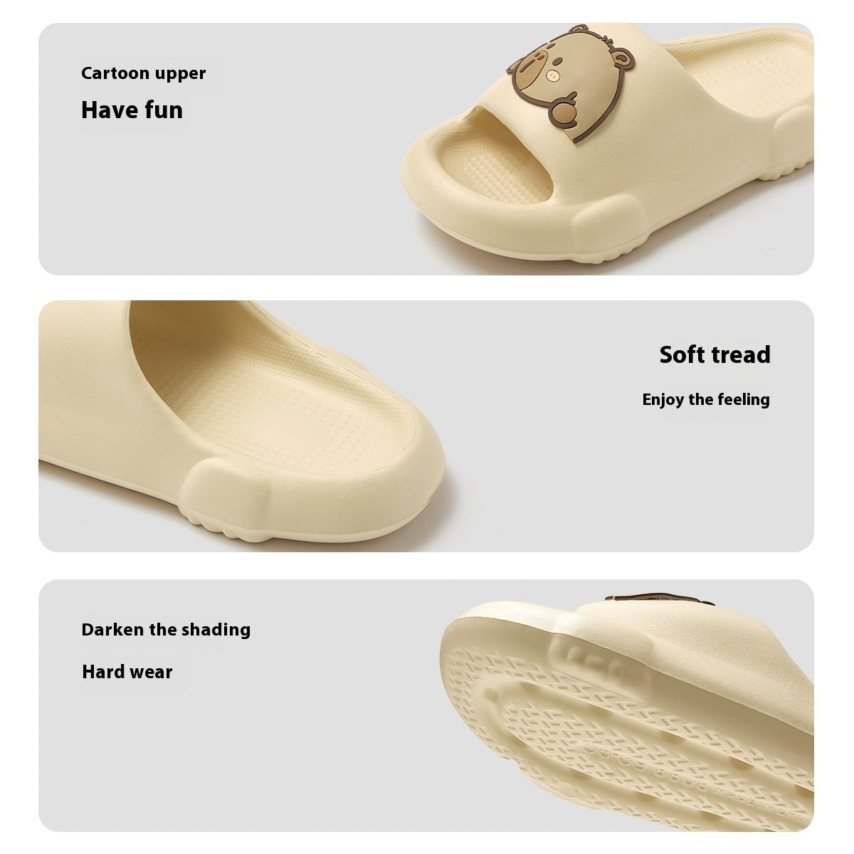 Women's Cartoon Slippers Indoor Non-slip Bathroom Slipper Fashion House Shoes