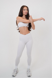 My Time Is Divine Lime White Sculpt V-Waist Legging