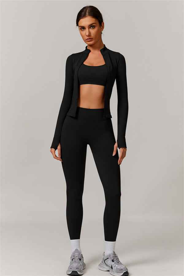 The Nova Luxe Jacket Sports Bra Leggings 3-Piece Set