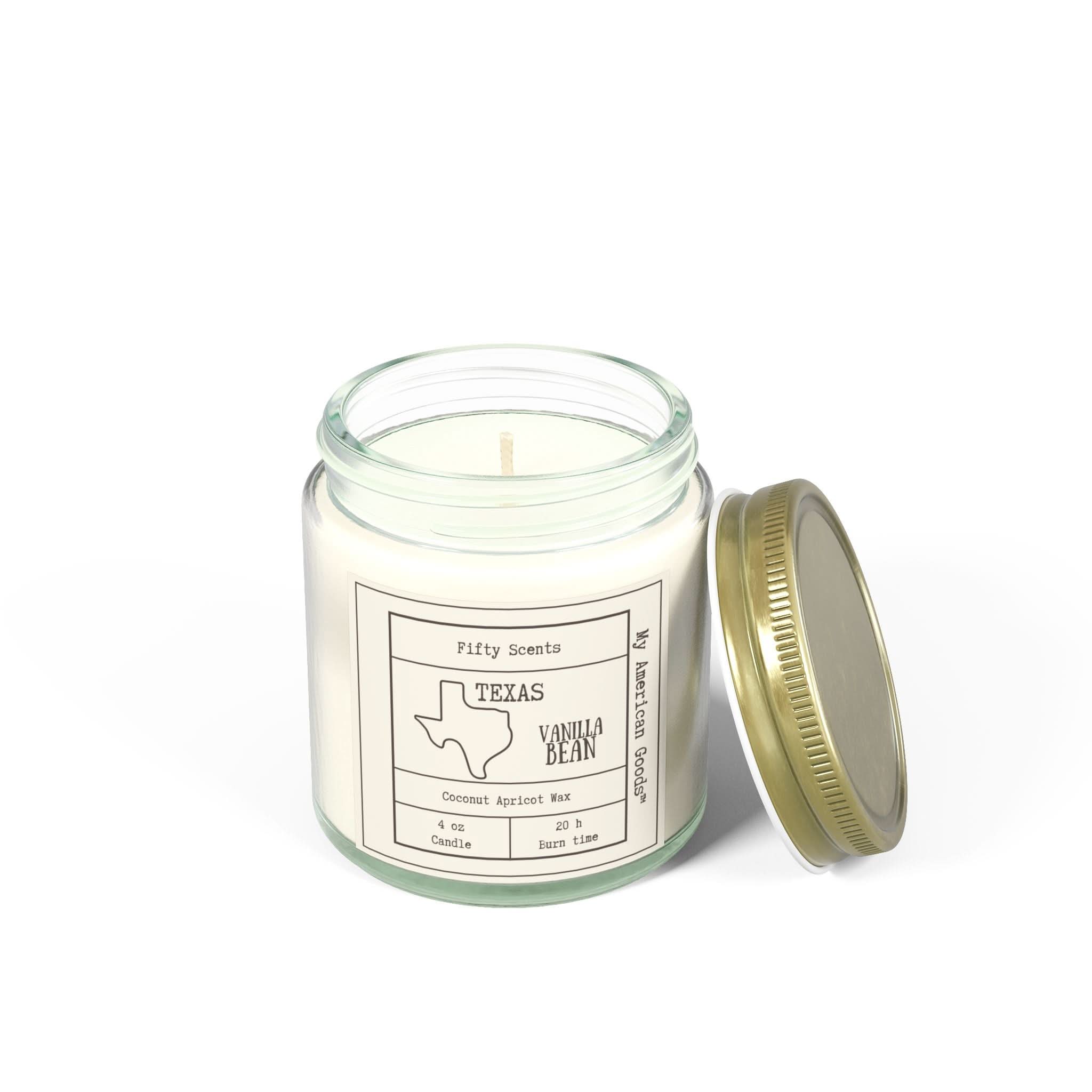 Texas - Vanilla Bean Scented Candle - Coconut Apricot Wax