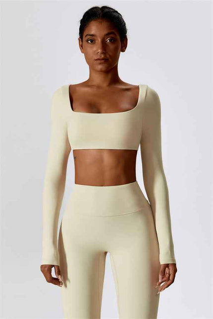 The Lily Belle Crop Top Flared Leggings 2-Piece Set