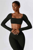 The Lily Belle Crop Top Flared Leggings 2-Piece Set
