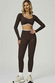 The Prime Line Long Sleeve Crop Top Leggings 2-Piece Set