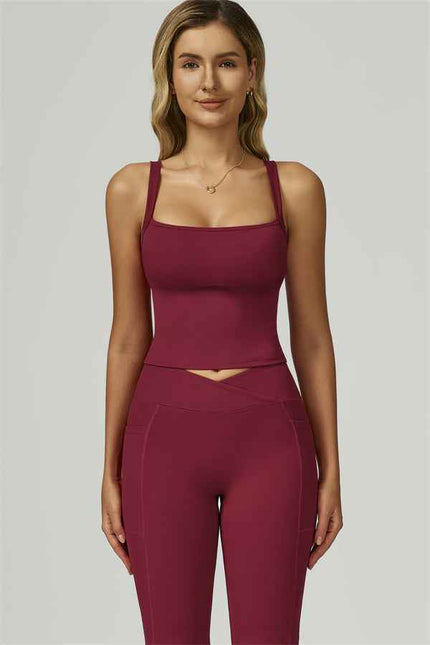 The Flourish Crop Tank Flared Leggings 2-Piece Set