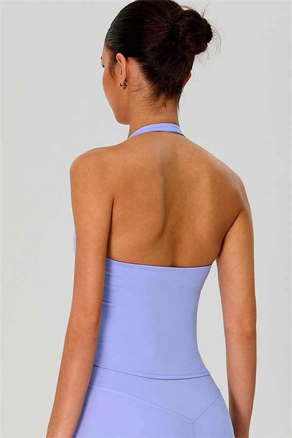 The Solid Halter Tank Top