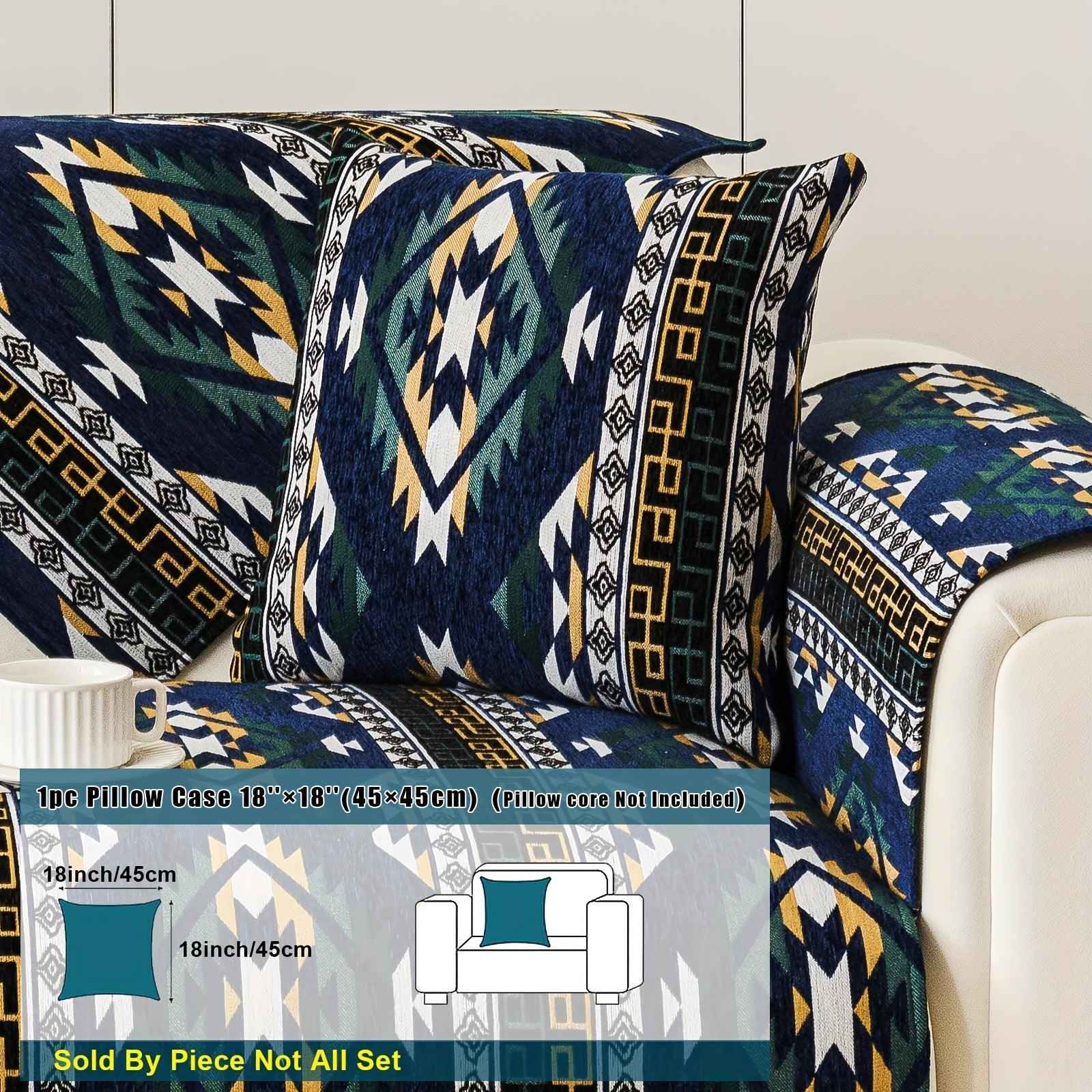 Boho Couch Cover - Chic Snow Chenille Sofa Slipcover