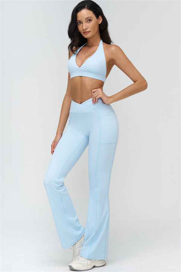The BoldFit Sports Bra Flared Leggings 2-Piece Set