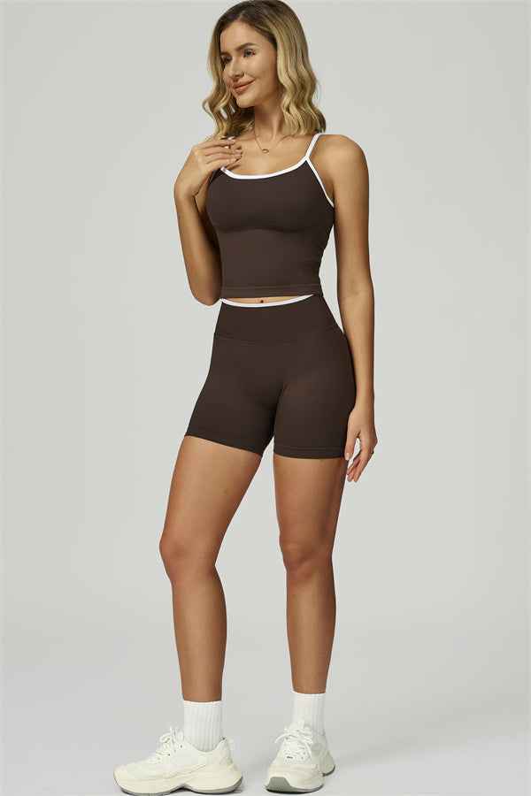 The Prime Line Crop Top Shorts 2-Piece Set
