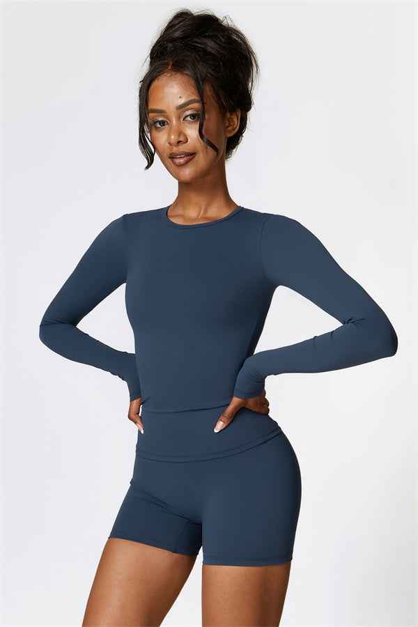 The Isabella Long Sleeve T-shirt Shorts 2-Piece Set