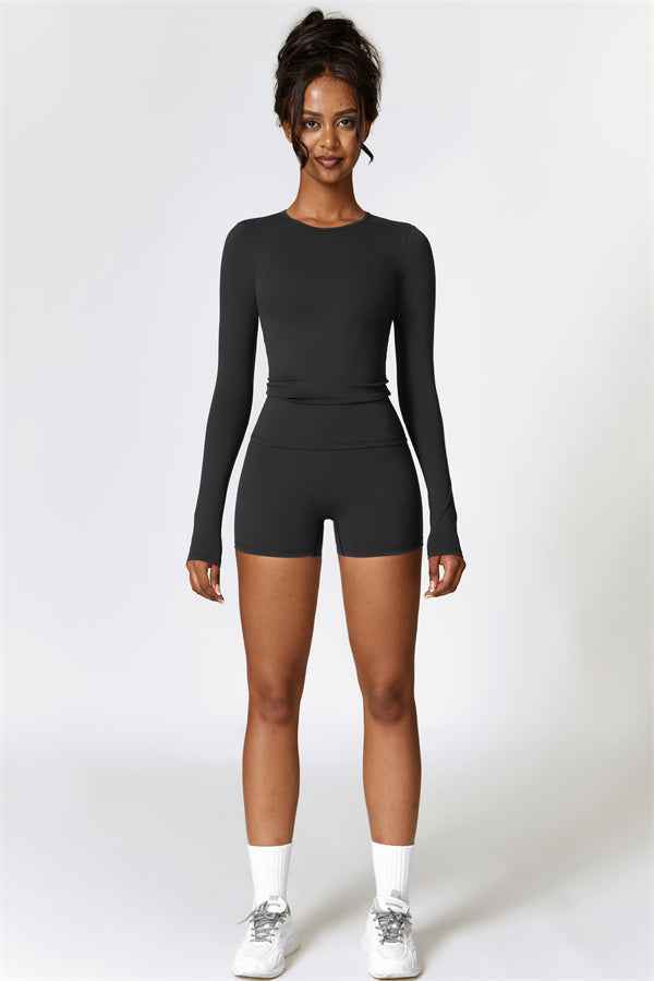 The Isabella Long Sleeve T-shirt Shorts 2-Piece Set