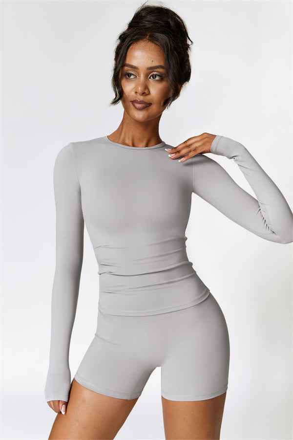 The Isabella Long Sleeve T-shirt Shorts 2-Piece Set