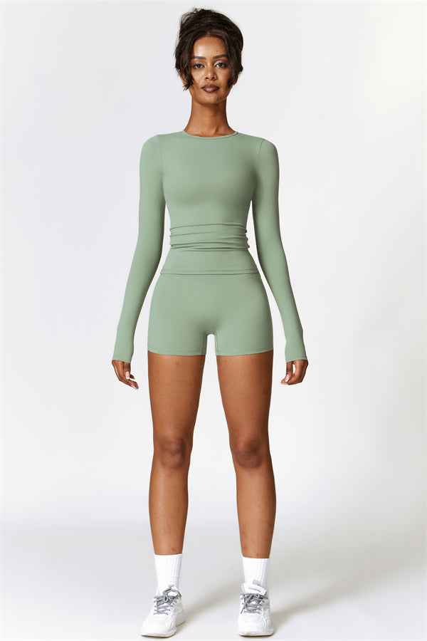 The Isabella Long Sleeve T-shirt Shorts 2-Piece Set