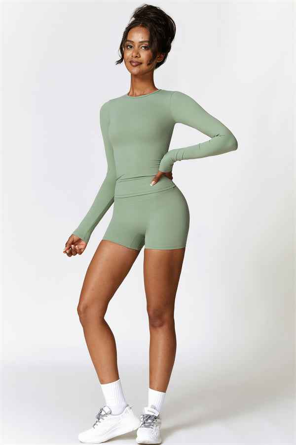 The Isabella Long Sleeve T-shirt Shorts 2-Piece Set