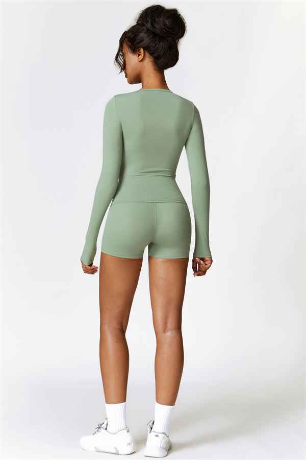 The Isabella Long Sleeve T-shirt Shorts 2-Piece Set