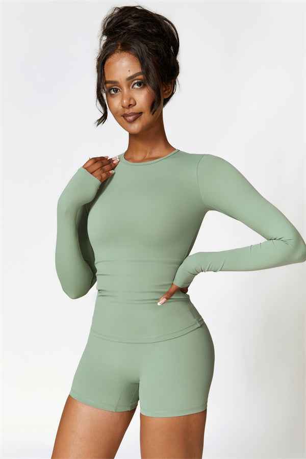 The Isabella Long Sleeve T-shirt Shorts 2-Piece Set
