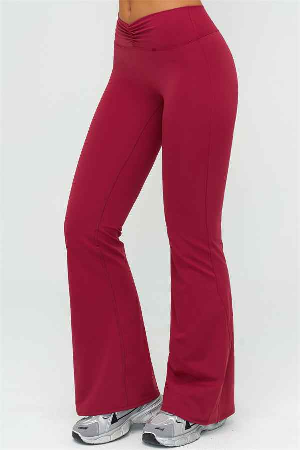 The Lushness Long Sleeve Crop Top Flared Leggings 2-Piece Set