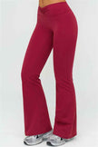 The Lushness Long Sleeve Crop Top Flared Leggings 2-Piece Set