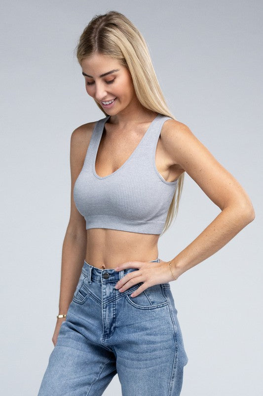 Ribbed Ultra Cropped Tank Top - Pikemla